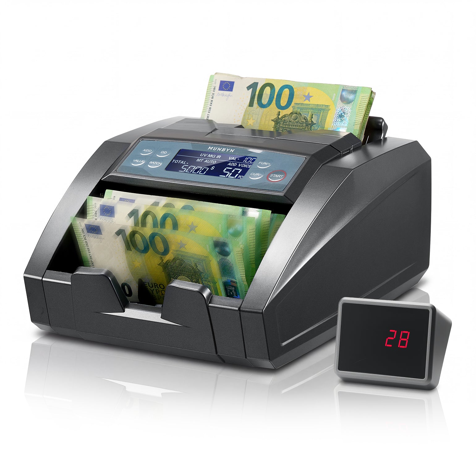 MUNBYN IMC27 Money Counter Machine with External LED Display