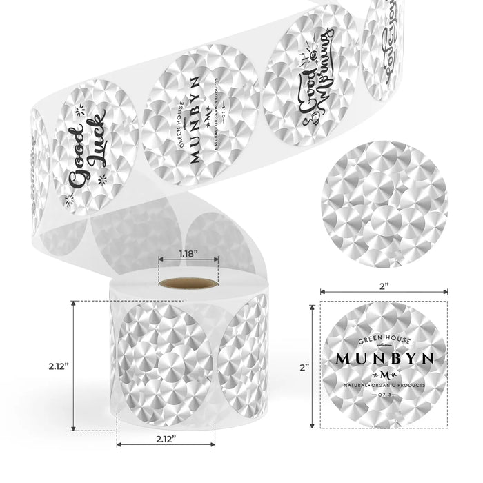 Side view of 3D Holographic Thermal Sticker Labels make your products unique