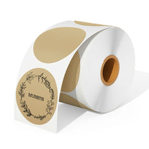 MUNBYN 50mm kraft brown circle thermal labels are suitable to print custom labels and brand labels.
