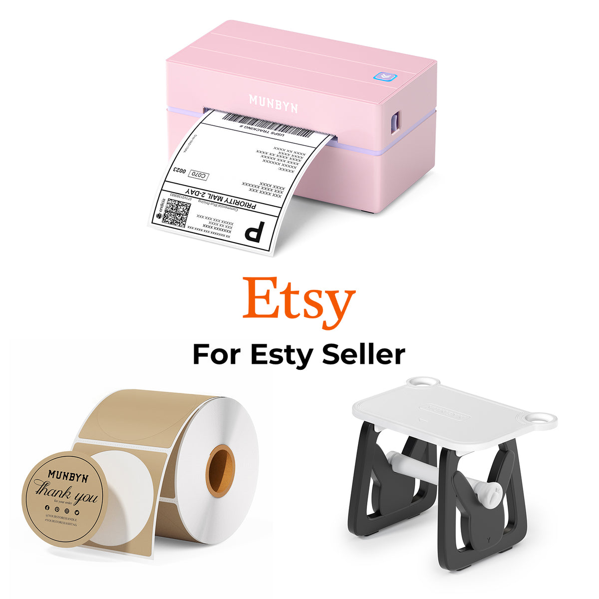 RealWriter 130B Printer & Circle Labels Etsy Product Labeling Classic Kit