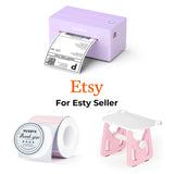 MUNBYN RealWriter 130B Wireless Printer & Morandi Labels Etsy Packaging & Branding Classic Kit
