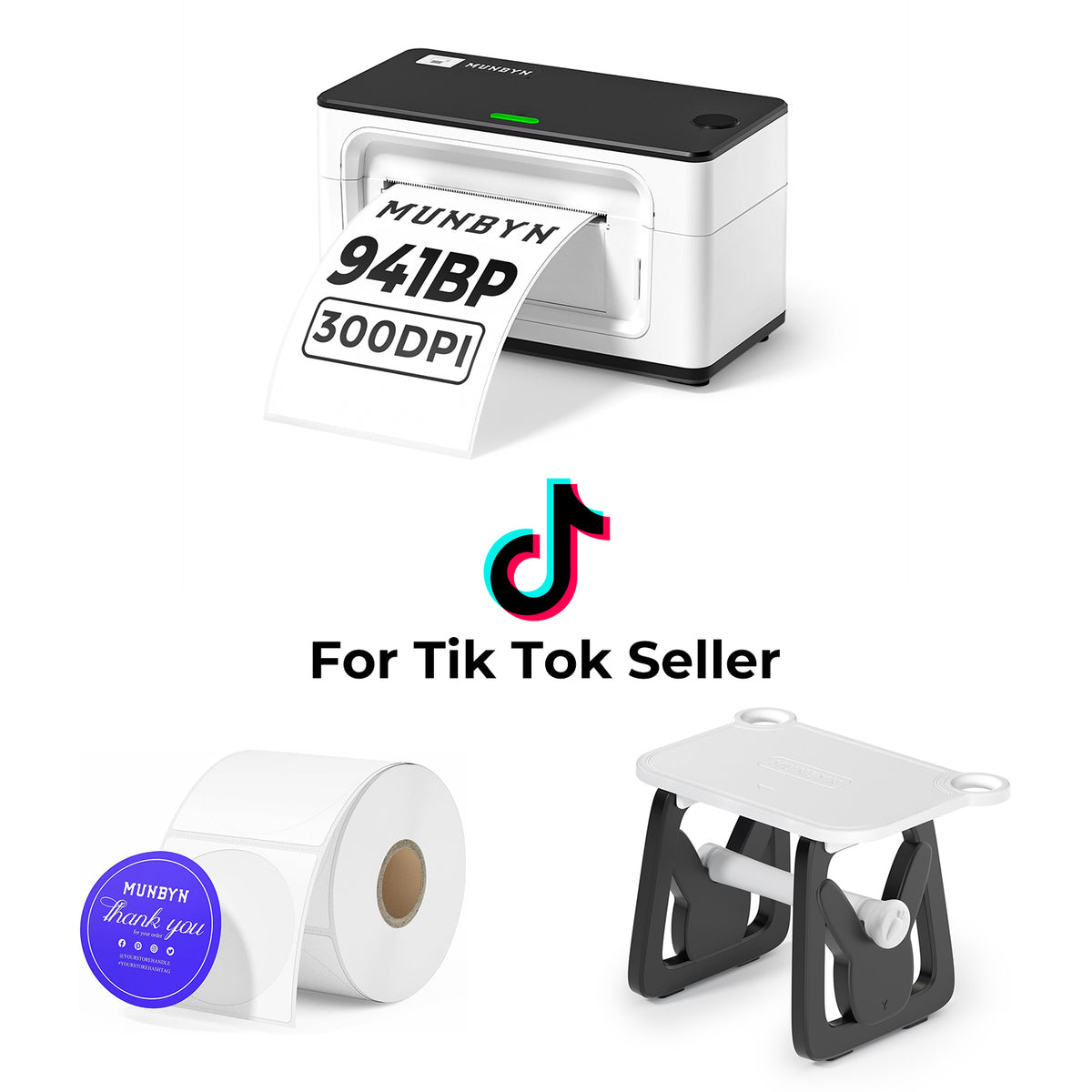 RealWriter 941BP 300DPI Bluetooth Printer & Printing Labels TikTok Product Labelling Ultra HD Kit