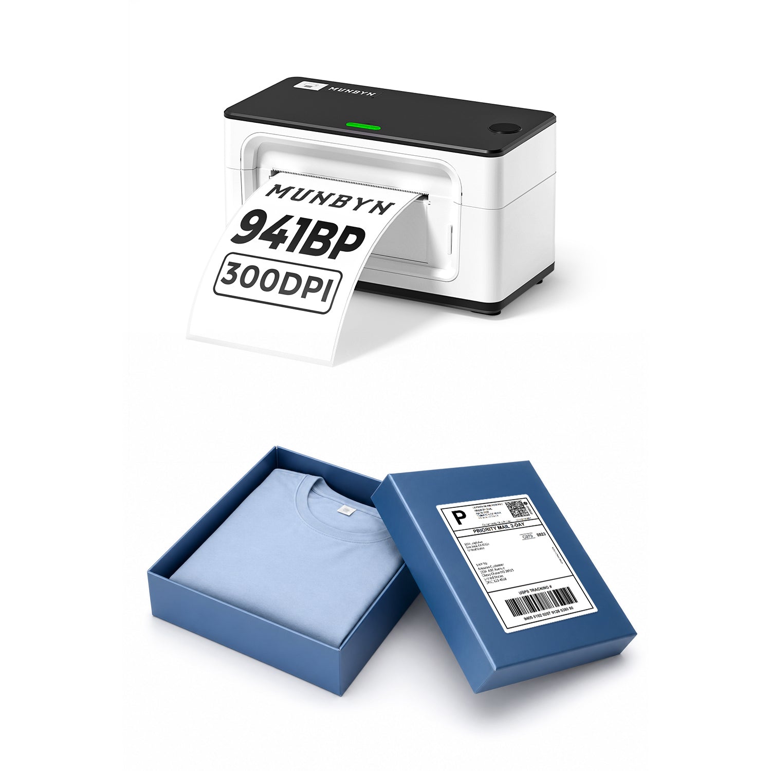 RealWriter 941BP 300DPI Bluetooth Printer & 4x6 Labels Clothing Shipping Pro Kit