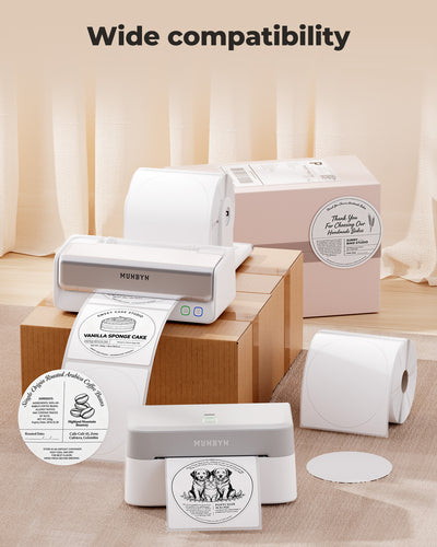 MUNBYN 4"x 4" Perforated Generic Thermal Labels for Small Business & Bakery