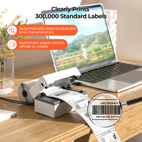 MUNBYN P130 USB thermal label printer has a 203dpi printerhead that can print clear and crisp images on your labels.