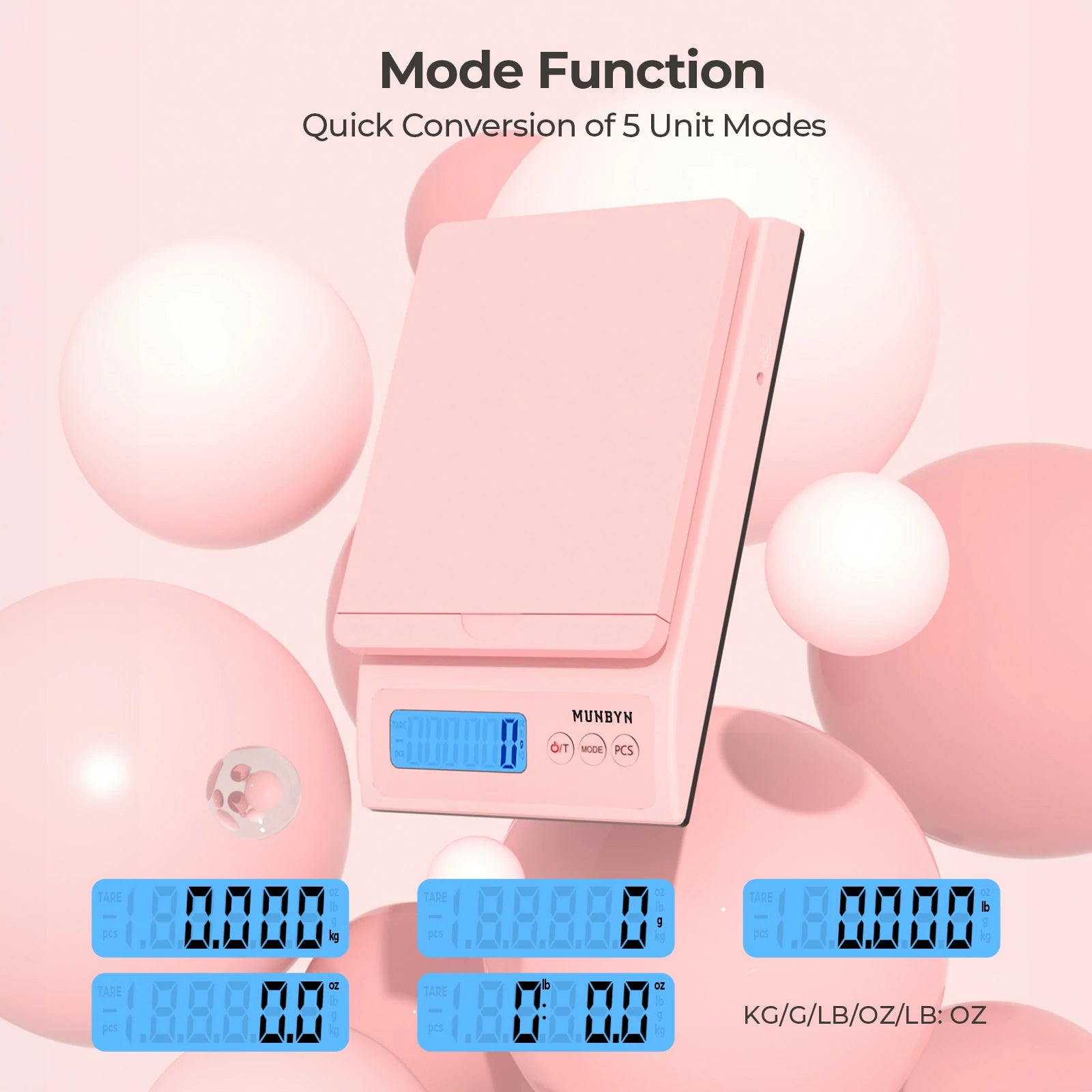 With its clear and easy-to-read LCD display and 5 unit modes, the MUNBYN digital postal scale ensures accurate measurements every time.