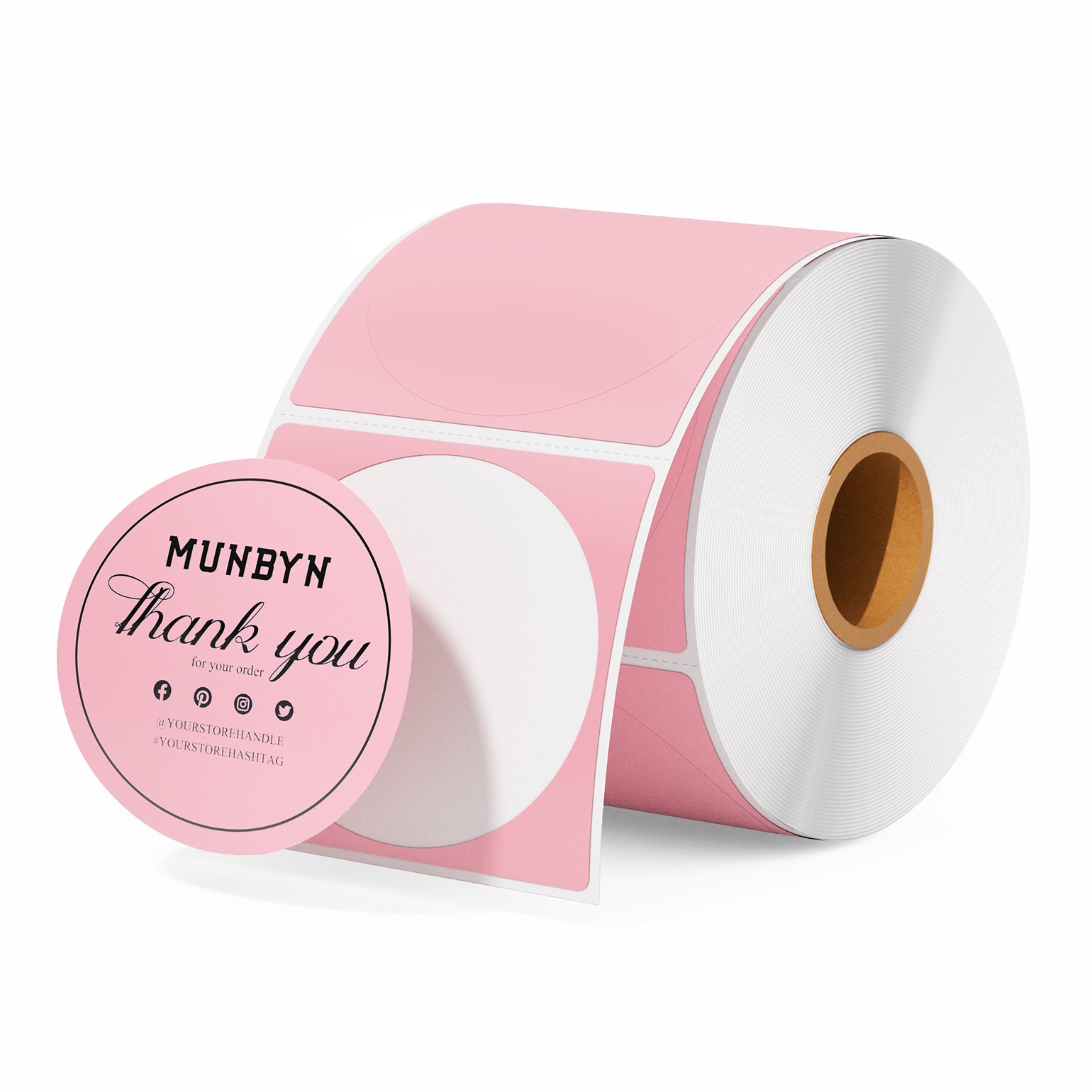MUNBYN RealWriter 130B Bluetooth Printer & Circle Labels Shopify Packaging & Branding Classic Kit