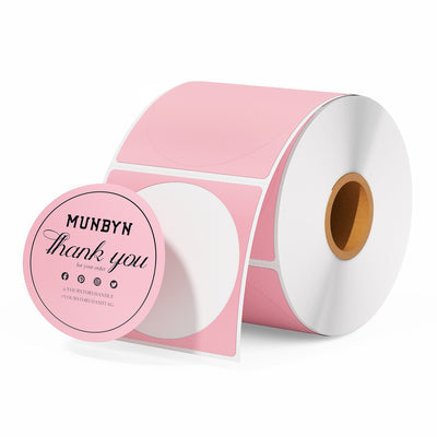 MUNBYN RealWriter 402B Bluetooth Printer & Circle Labels Shopify Packaging & Branding Elegant Kit