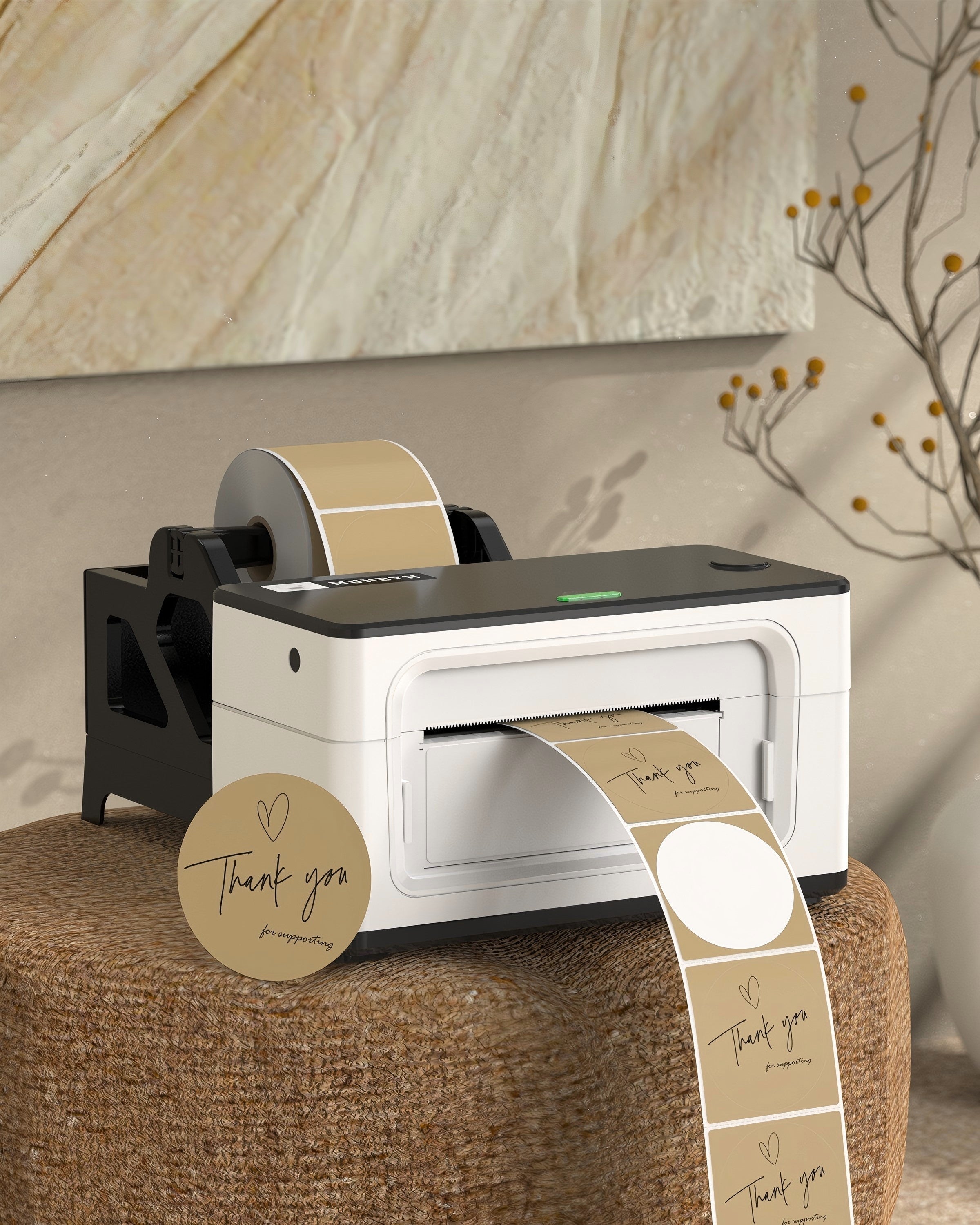 MUNBYN 2" Circle Direct Thermal Labels for Product, Logo and Multi-Purpose Stickers