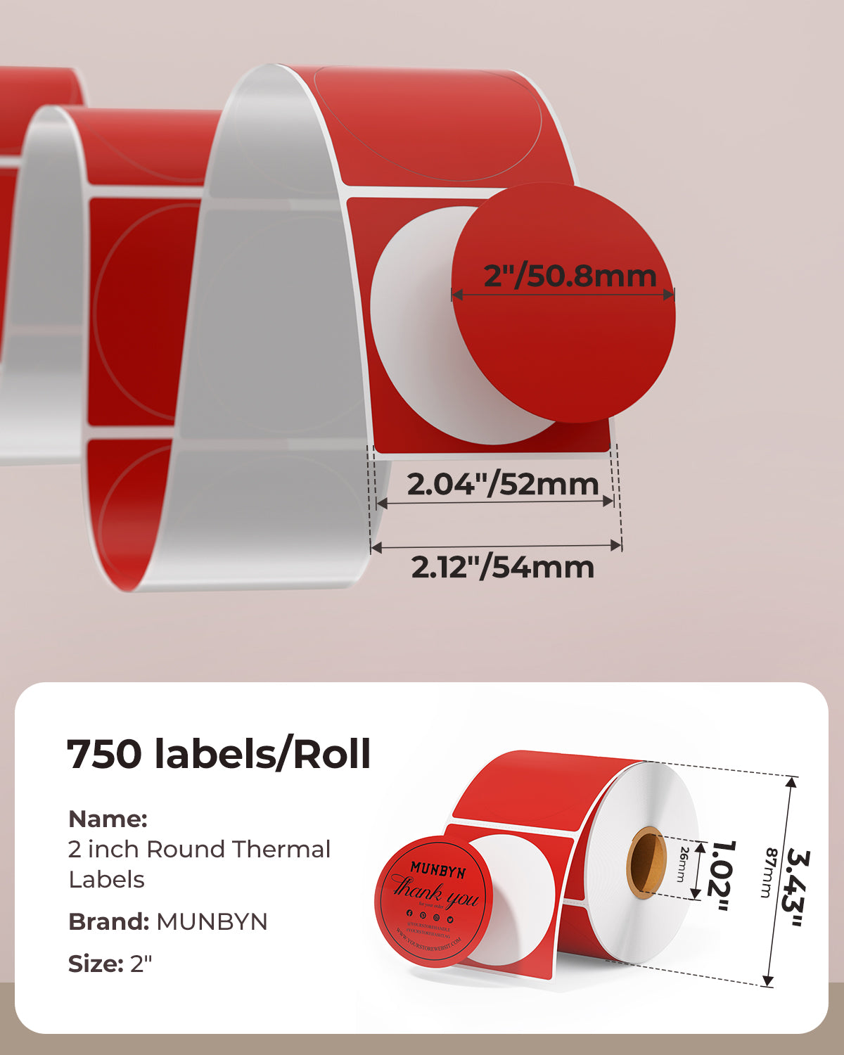 MUNBYN Candle Branding Label Kit for Custom Packaging