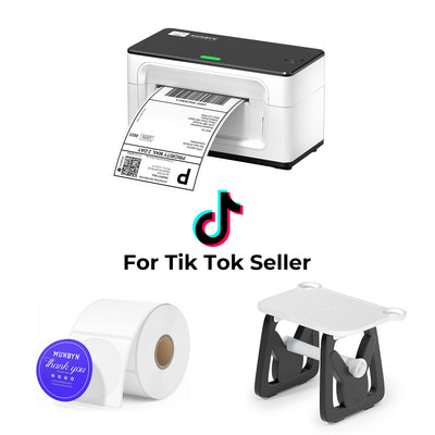MUNBYN RealWriter 941B Bluetooth Printer & Blue Printing Labels TikTok Product Classic Kit