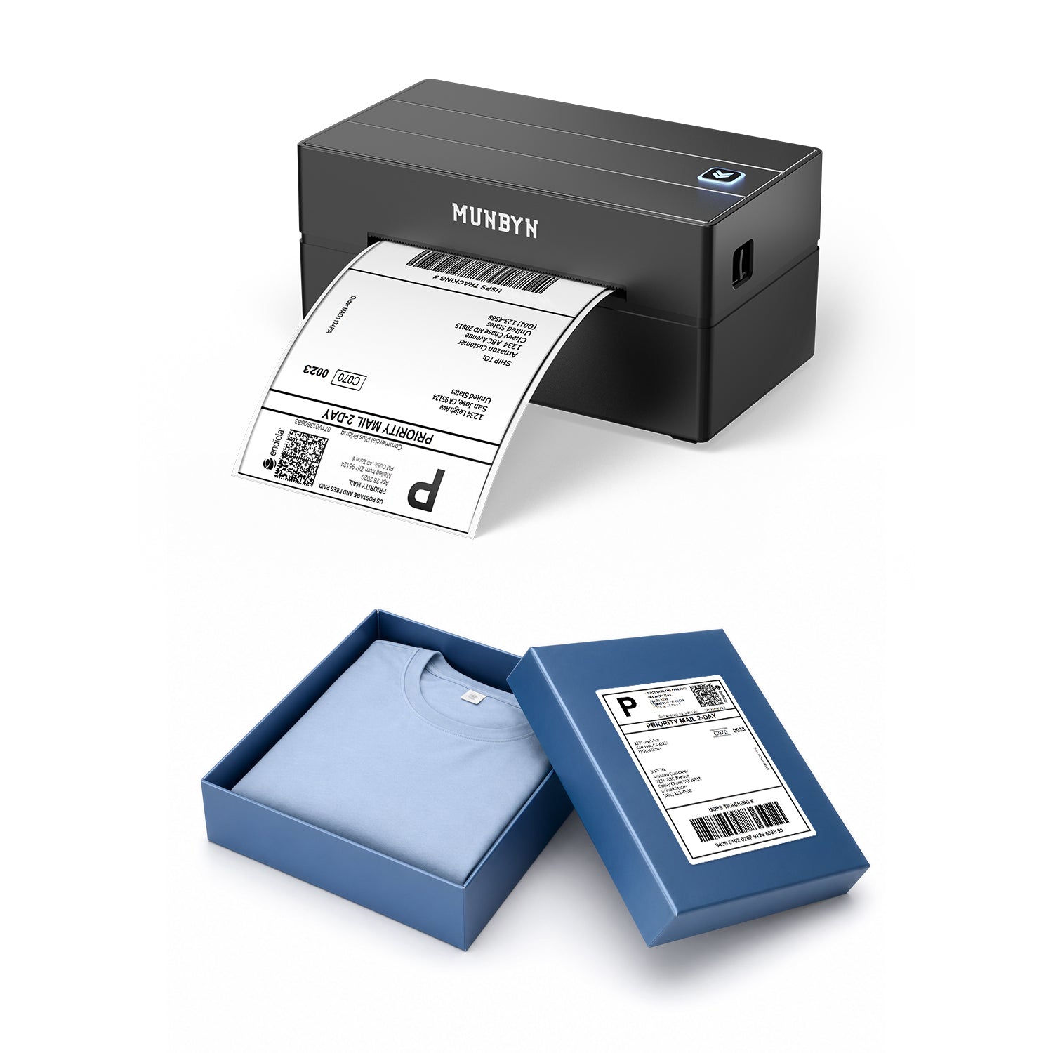 130B Bluetooth Printer & 4x6 Fanfold Labels Clothing Shipping Starter Kit