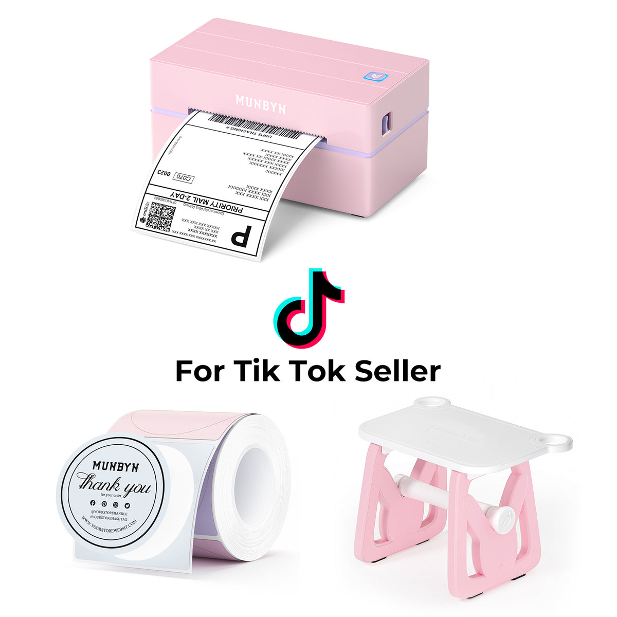 RealWriter 130B Bluetooth Printer & Morandi Labels TikTok Packaging & Branding Classic Kit