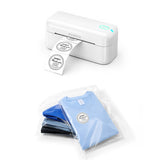 MUNBYN RealWriter 402B Bluetooth Printer & Circle Labels Clothing Packaging Branding Kit