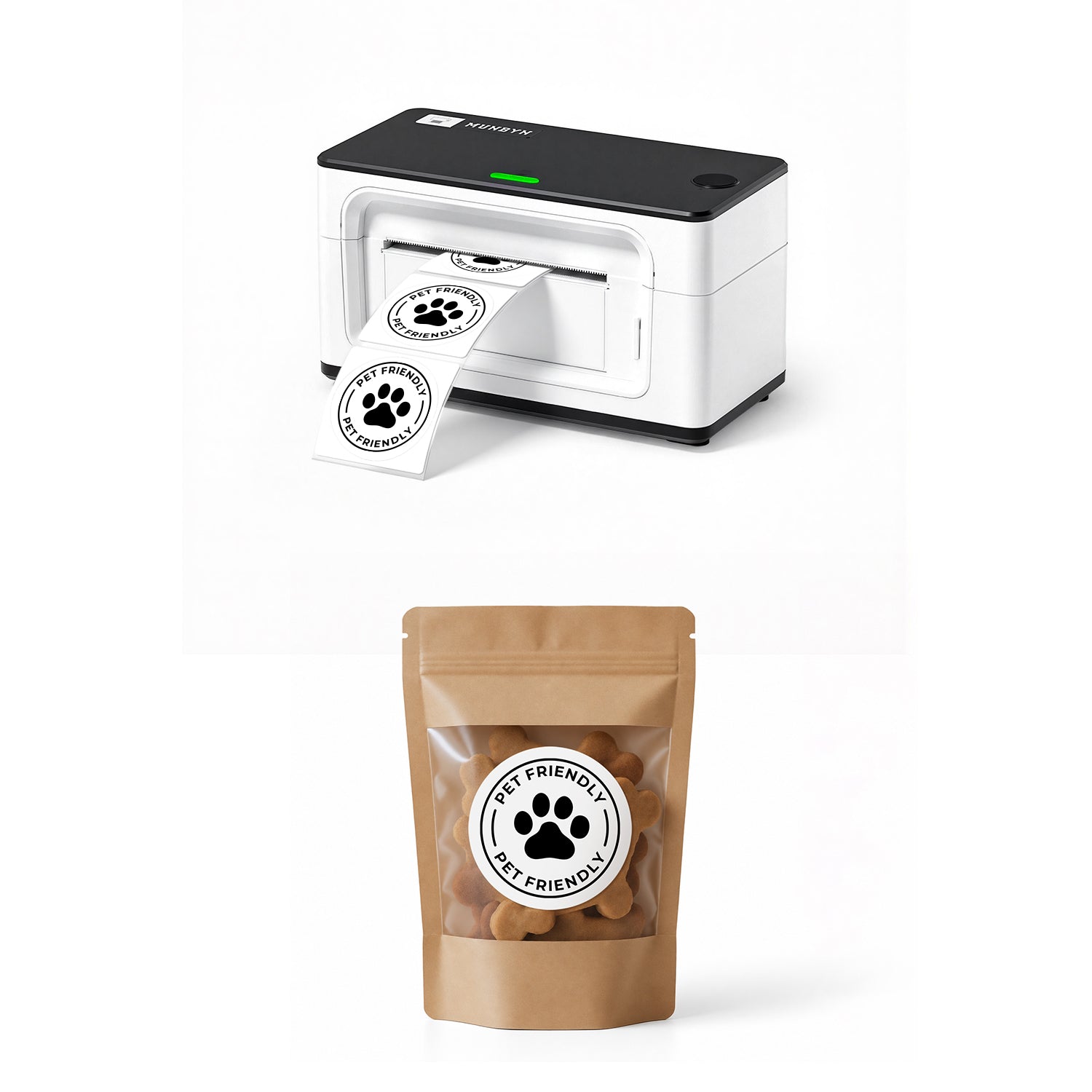 941BP 300DPI Bluetooth Printer & Circle Labels Pet Product Starter Kit