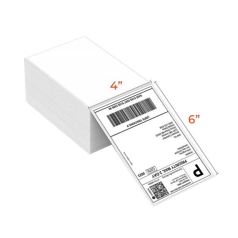MUNBYN 4x6 Direct Fan-fold Thermal Shipping Labels | 500 Labels/Pack