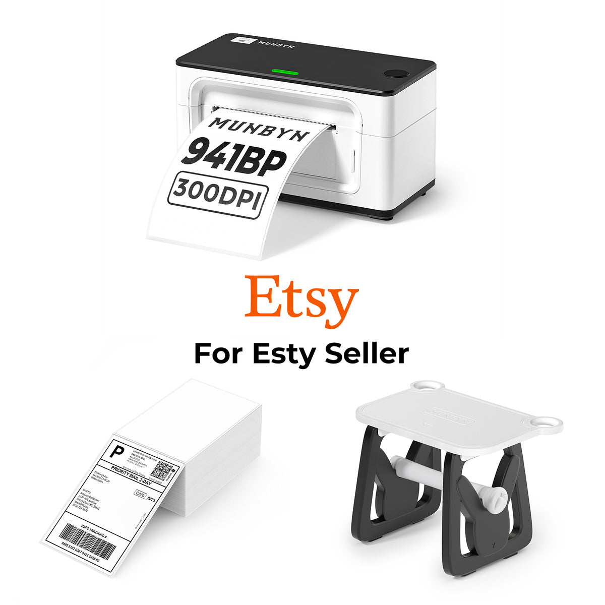RealWriter 941BP 300DPI Printer & 4x6 Labels Etsy Shipping Ultra HD Kit