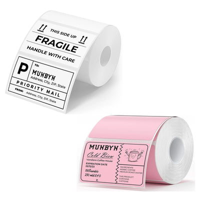 MUNBYN  3" x 2" Rectangle Thermal Labels for Barcode, Address and Multi-Purpose Use