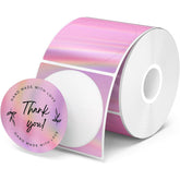 MUNBYN 2" Circle Holographic Sticker Thermal Labels | Purple