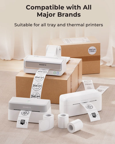 2" Circle White Labels