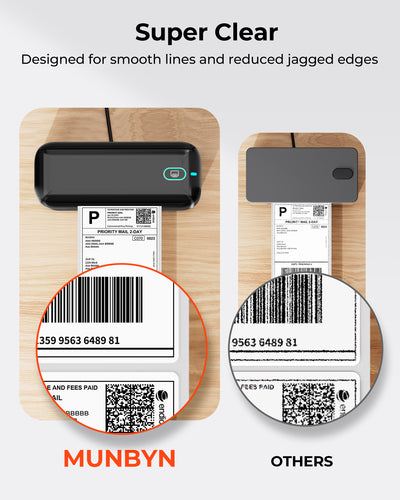 MUNBYN RW402B Bluetooth Thermal Label Printer for Daily Shipping Labels