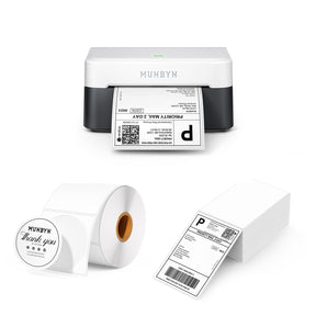 MUNBYN RealWriter 403B Bluetooth Thermal Label Printer Kits [Panda]