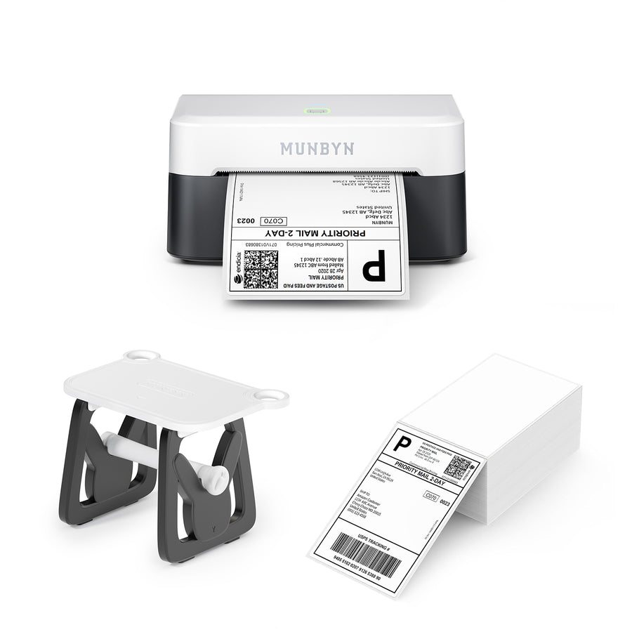 MUNBYN Bluetooth Shipping Label Printer 403B Thermal Printer Kit|Cost-effective Printer Kit-image-403B-Panda-UK-Type2