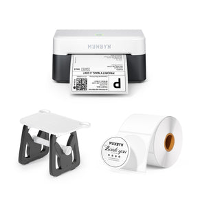 MUNBYN RealWriter 403B Bluetooth Thermal Label Printer Kits [Panda]