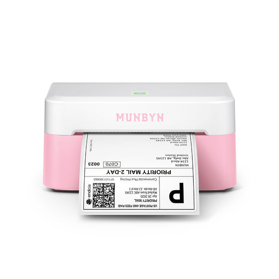 MUNBYN 403B postage label printer pink