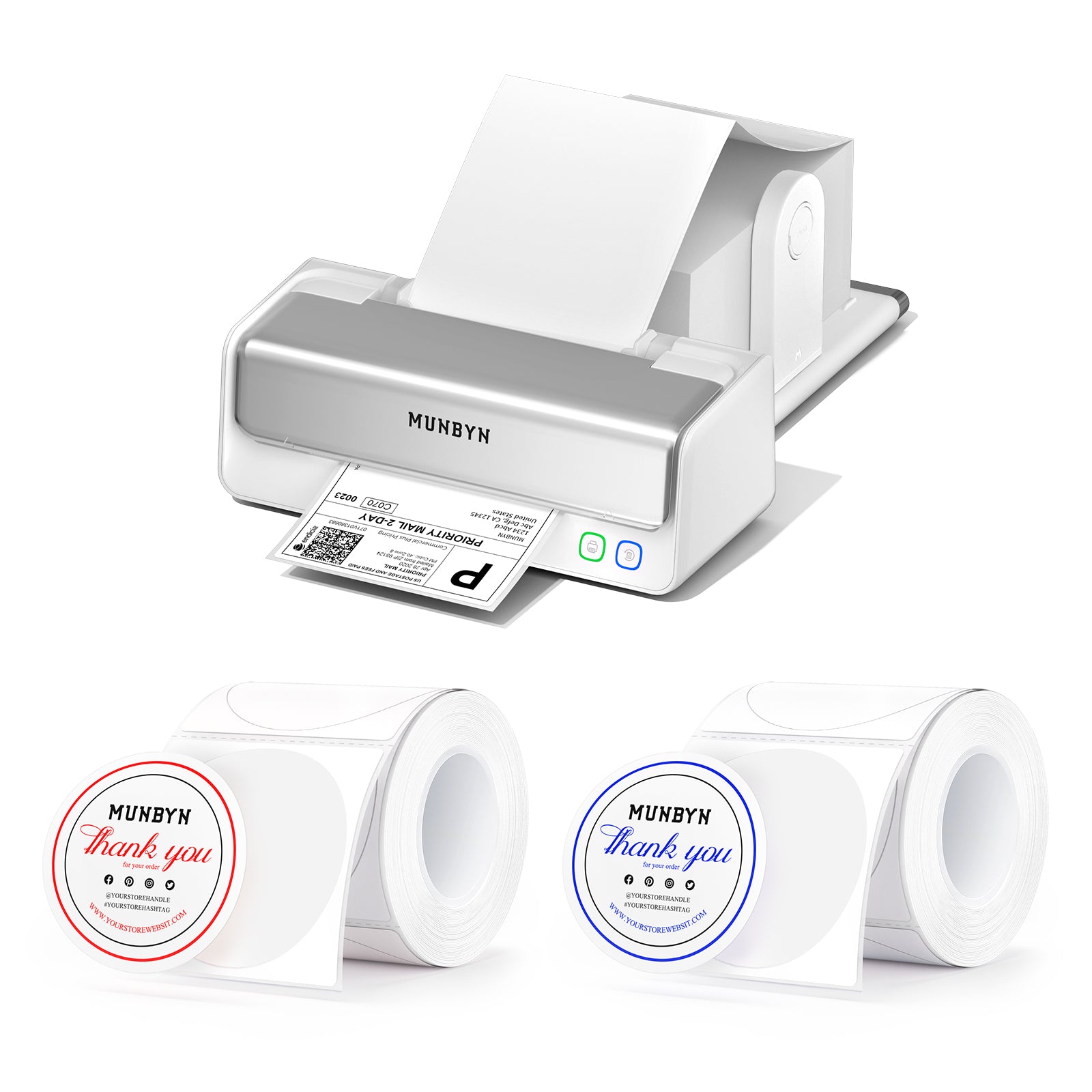 RW405B Dual Thermal Label Printer Kit Packaging Branding
