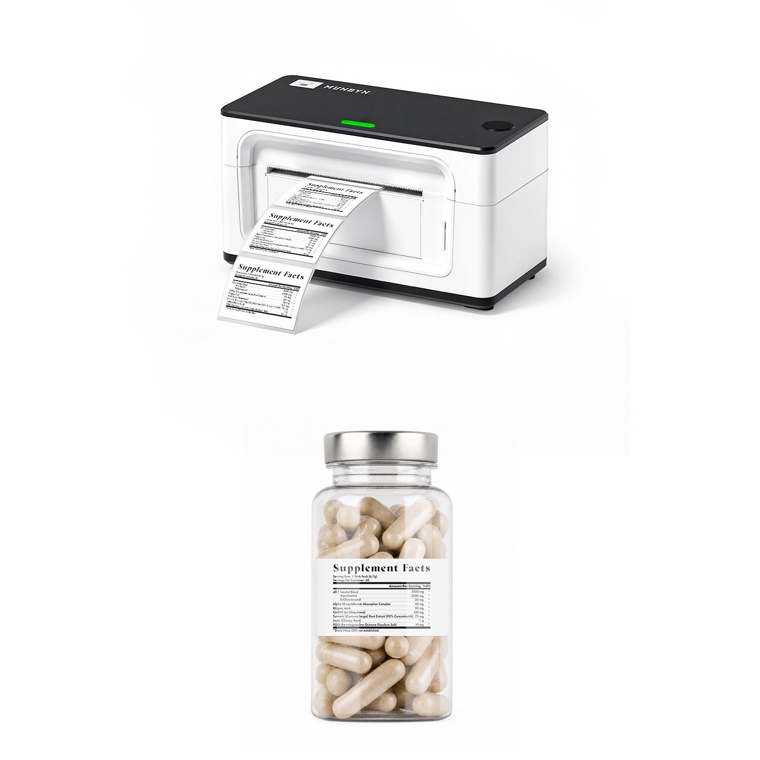 941BP 300DPI Bluetooth Printer & Rectangle Labels Supplement Product Starter Kit