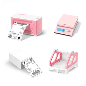 MUNBYN RealWriter 941 AirPrint Thermal Label Printer Pink Kit