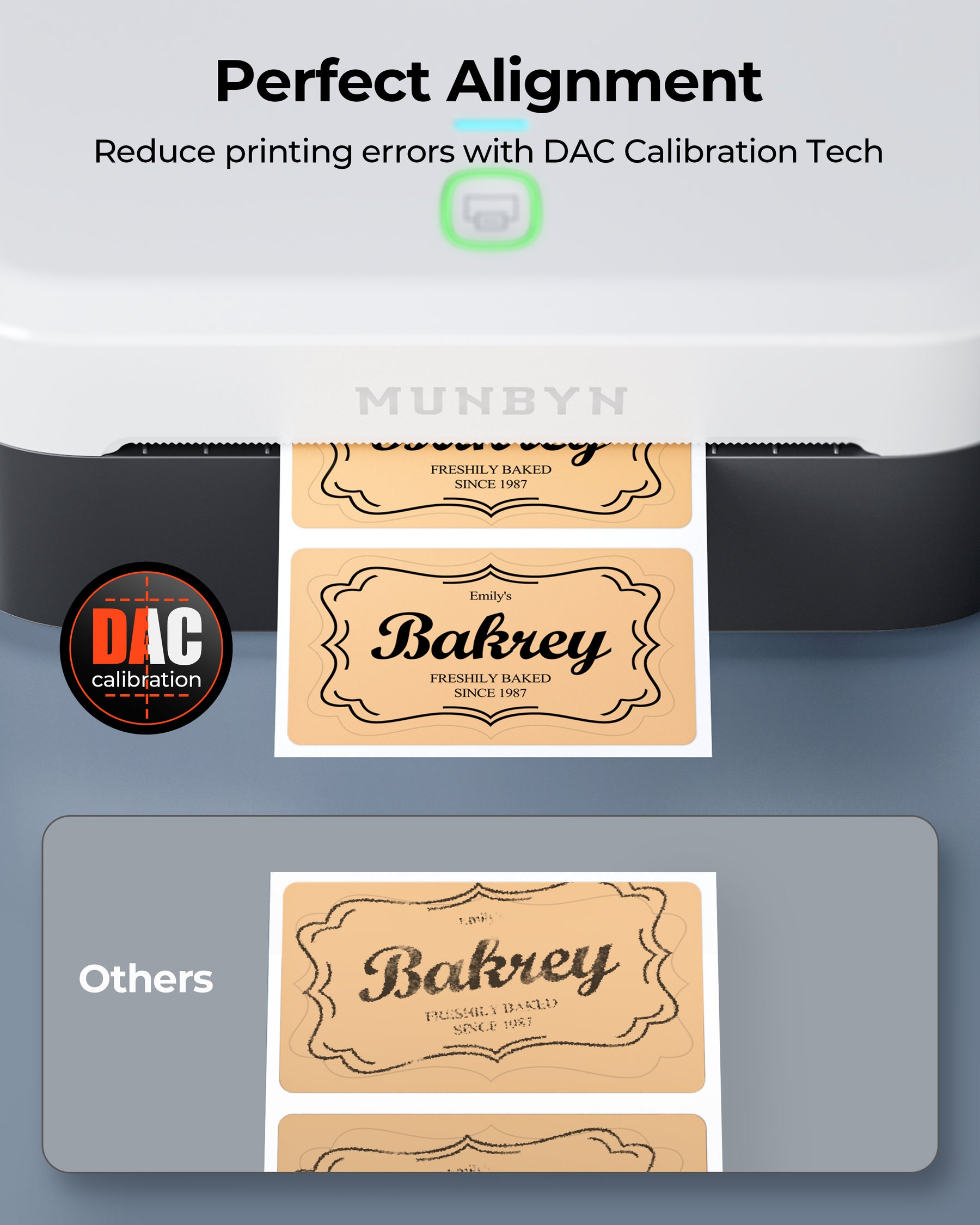 MUNBYN RealWriter 403B Bluetooth Thermal Label Printer Kits [Panda]
