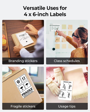 MUNBYN 4x6 Thermal Labels Fanfold for Label Printer