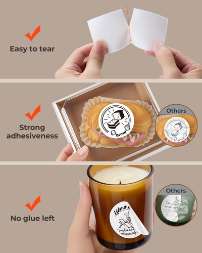 2" Circle White Labels