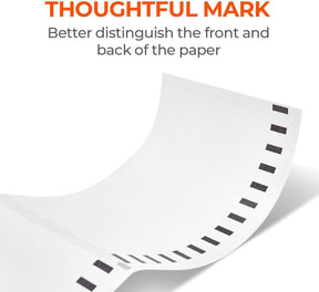 Designed with black marks that allow for better differentiation between the front and back of the paper.