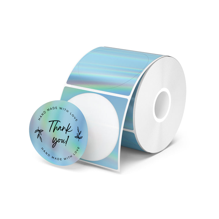 MUNBYN 2" Holographic Thermal Sticker Labels for Product Packaging