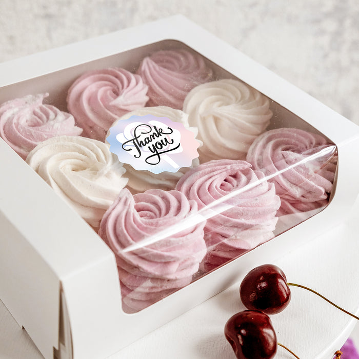Side view of 2" Rose Wreath Shaped Thermal Labels-500 Labels/Roll - Munbyn Labels|Colored Labels