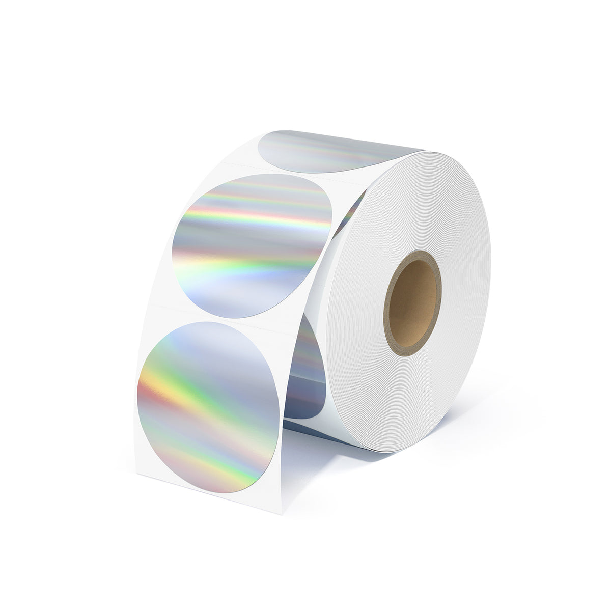 MUNBYN Holographic Silver Thermal Sticker Labels, 400 Labels/1 Roll