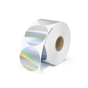 MUNBYN Holographic Silver Thermal Sticker Labels, 400 Labels/1 Roll