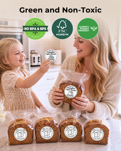 MUNBYN 2.5"Round Thermal Labels for Small Business & Homemade Treats