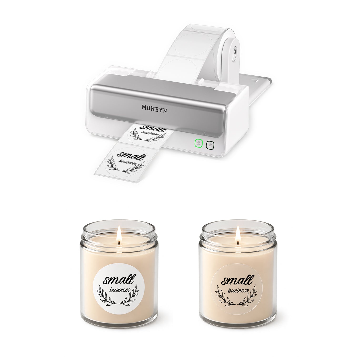 RealWriter 405B Bluetooth Printer & Circle Labels Candle Product Pro Kit