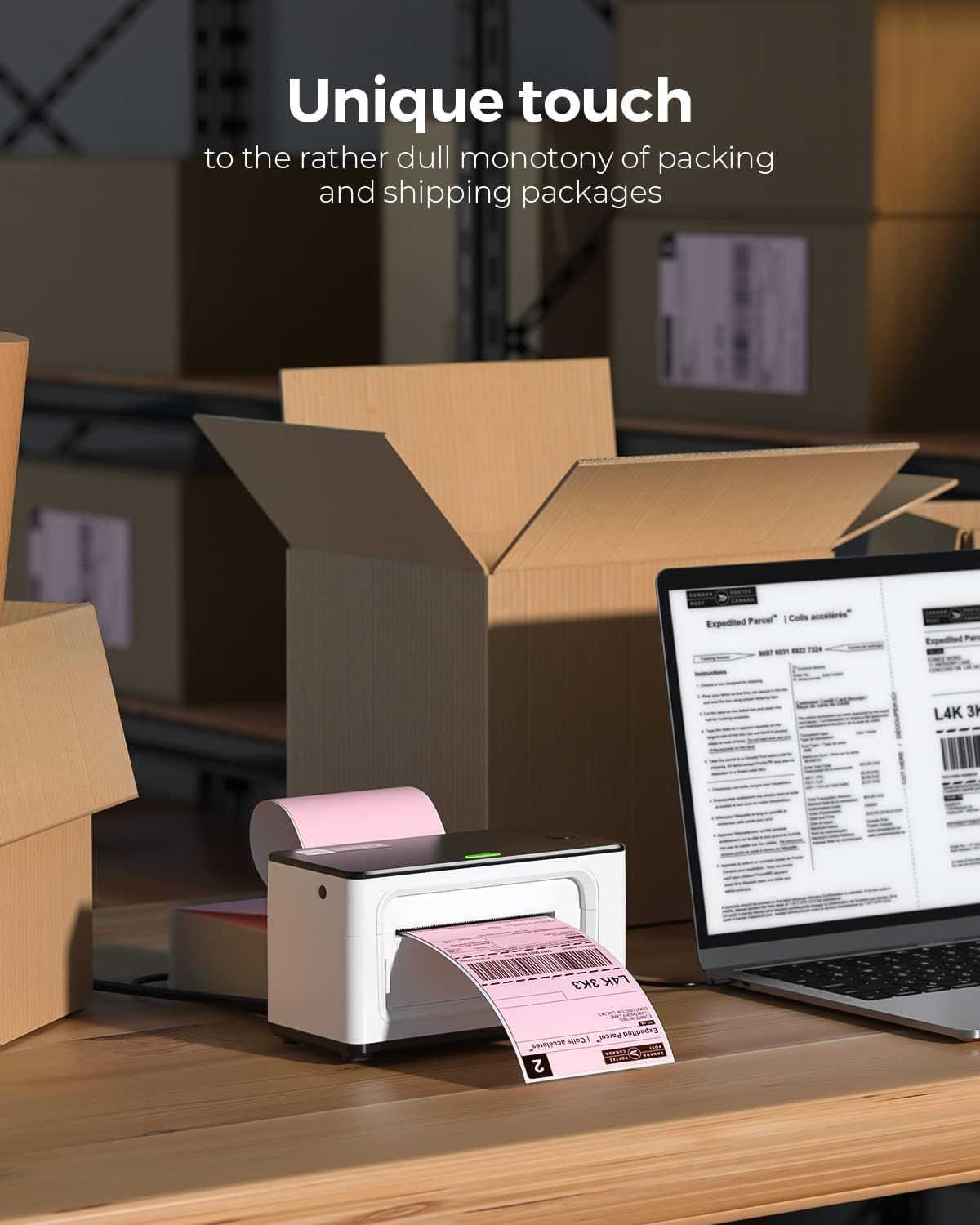 MUNBYN 4x6 Fan-Fold Direct Thermal Shipping Labels for Ecommerce Orders
