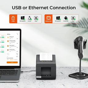 MUNBYN 072P USB Direct Thermal Receipt POS Printer