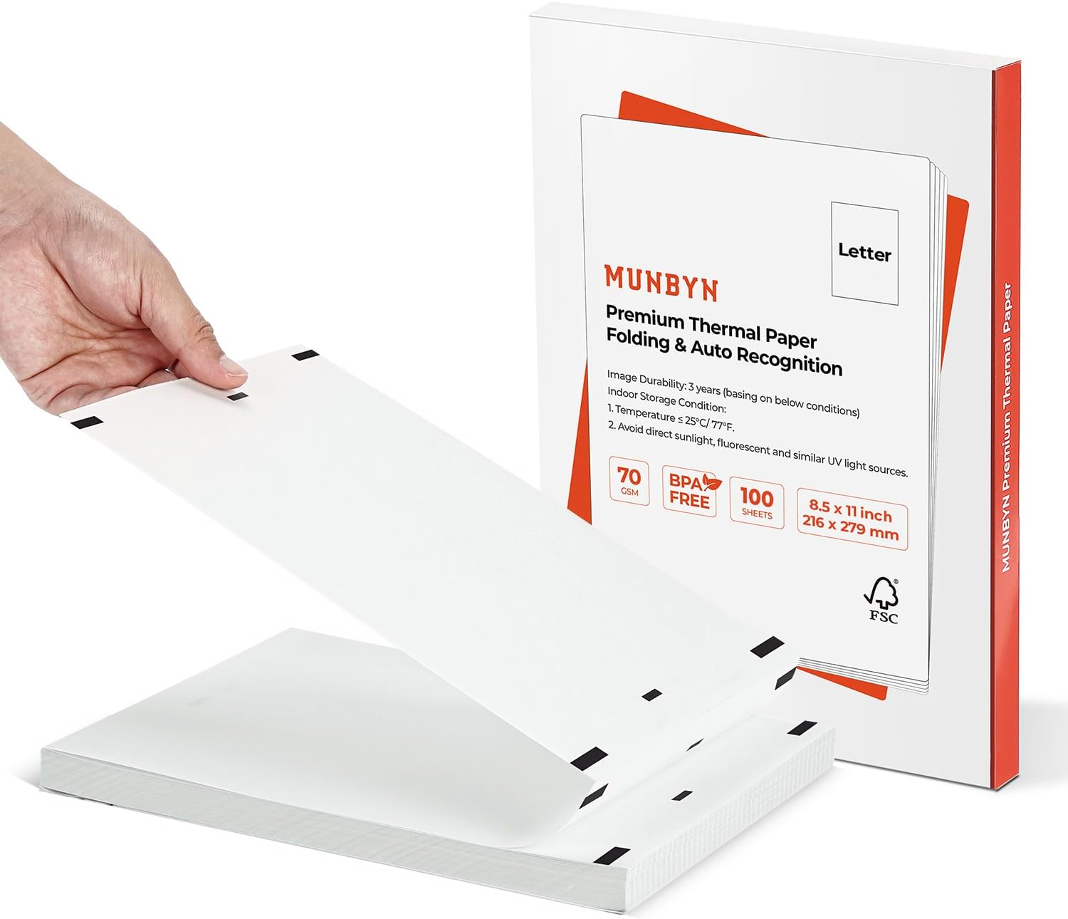 MUNBYN A4 Thermal Paper for ITP01/ ITP04