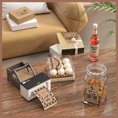 4" x 6" Fan-Fold Labels (Brown)