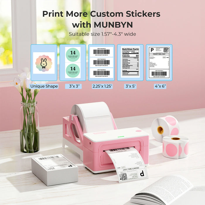 Side view of Thermal Label Printer Starter Kit for Etsy Store & Royal Mail