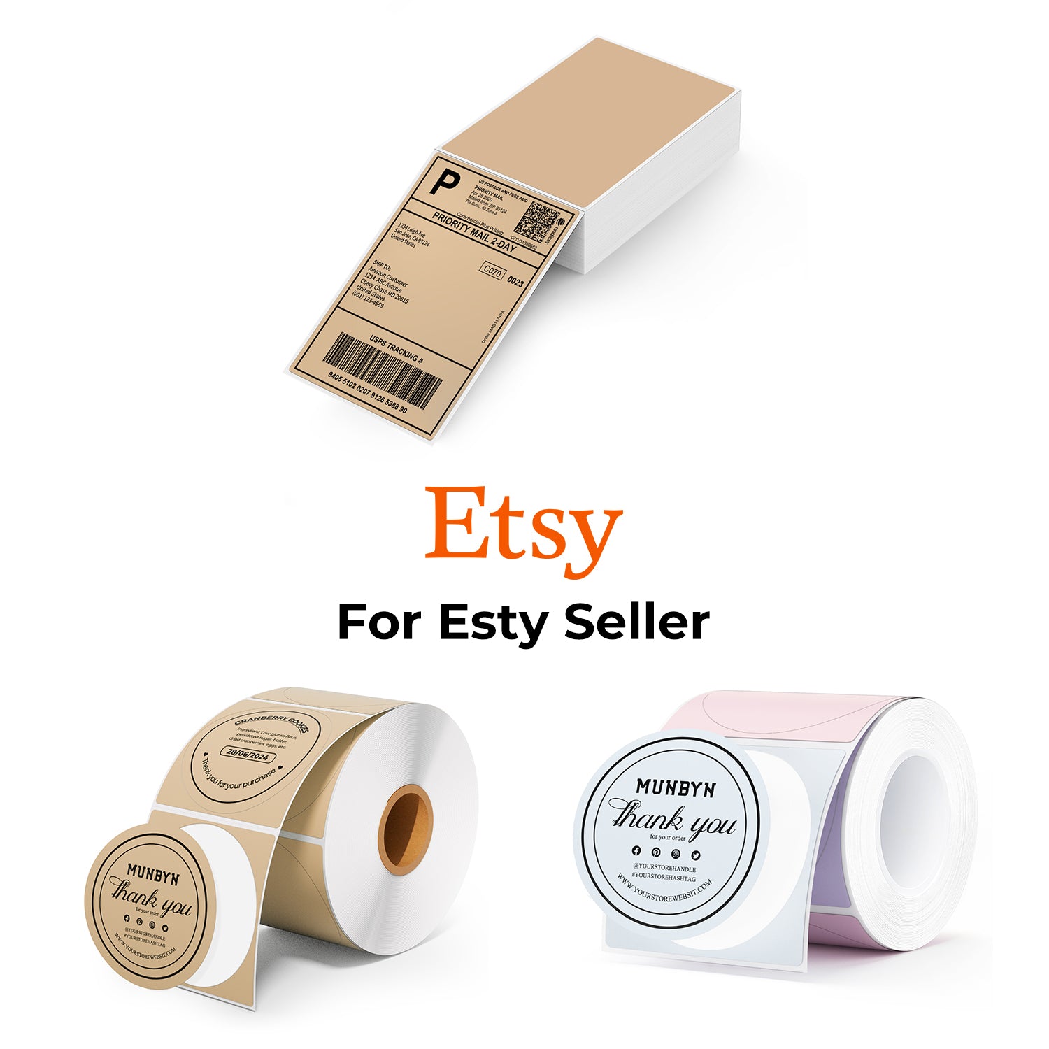 Etsy Small Business Label Kit Packaging Organisation