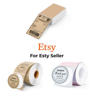 MUNBYN Etsy Small Business Label Kit for Packaging and Organisation