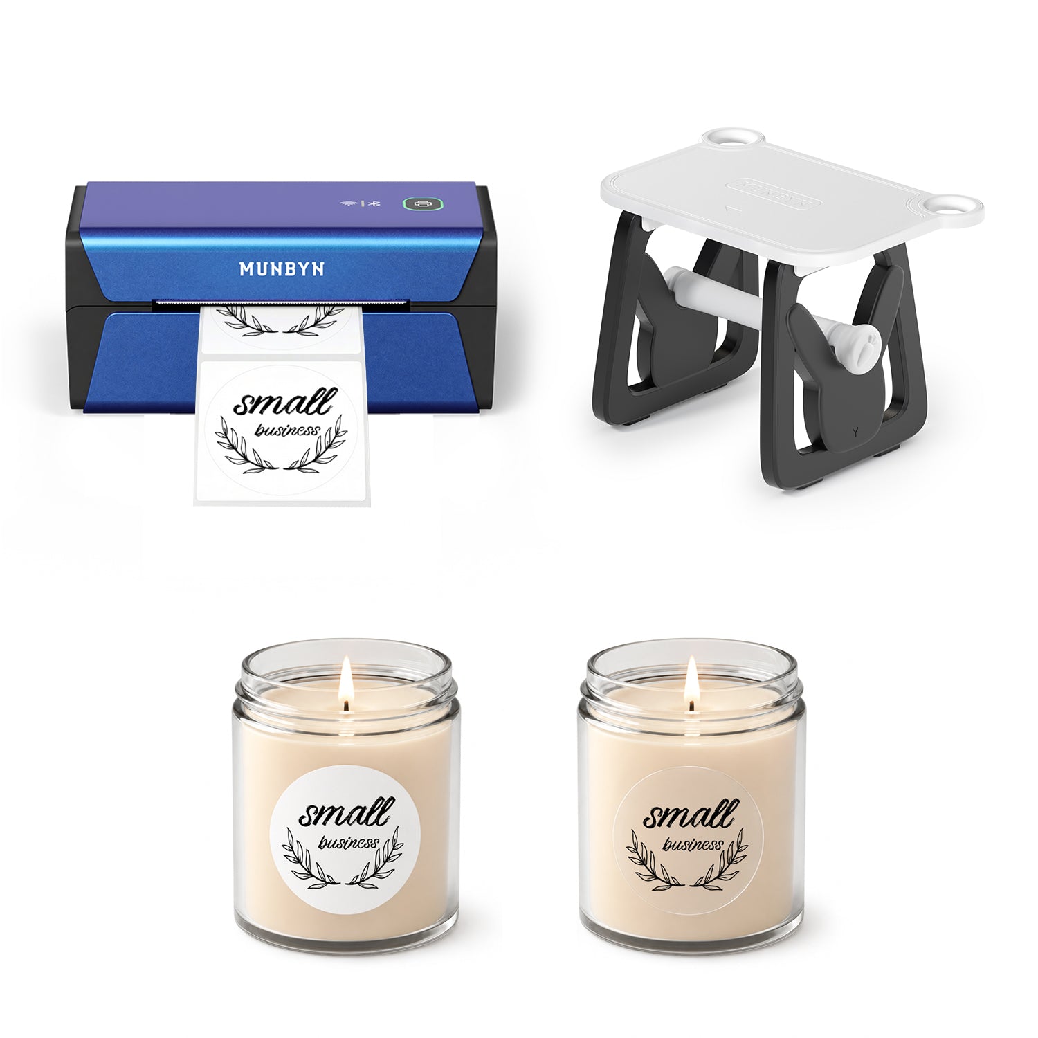 RealWriter RW401AP Wireless Printer Circle Labels & 3 1 Holder Candle Kit